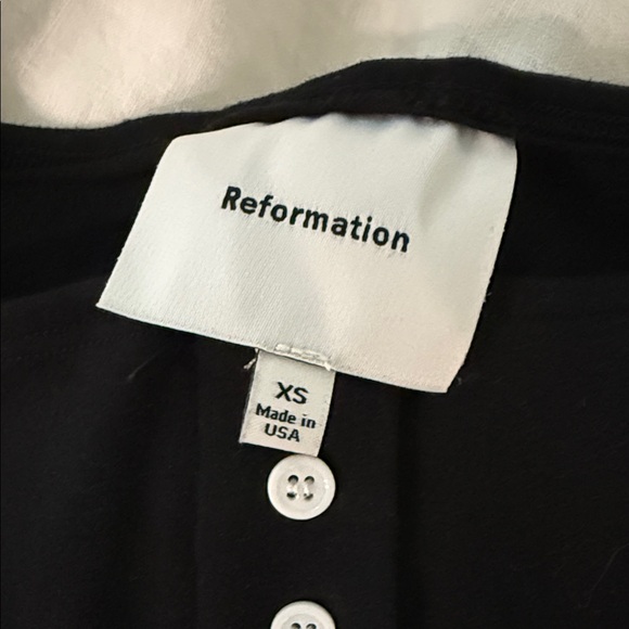 Reformation Julie Knit Top - Black - Picture 2 of 2